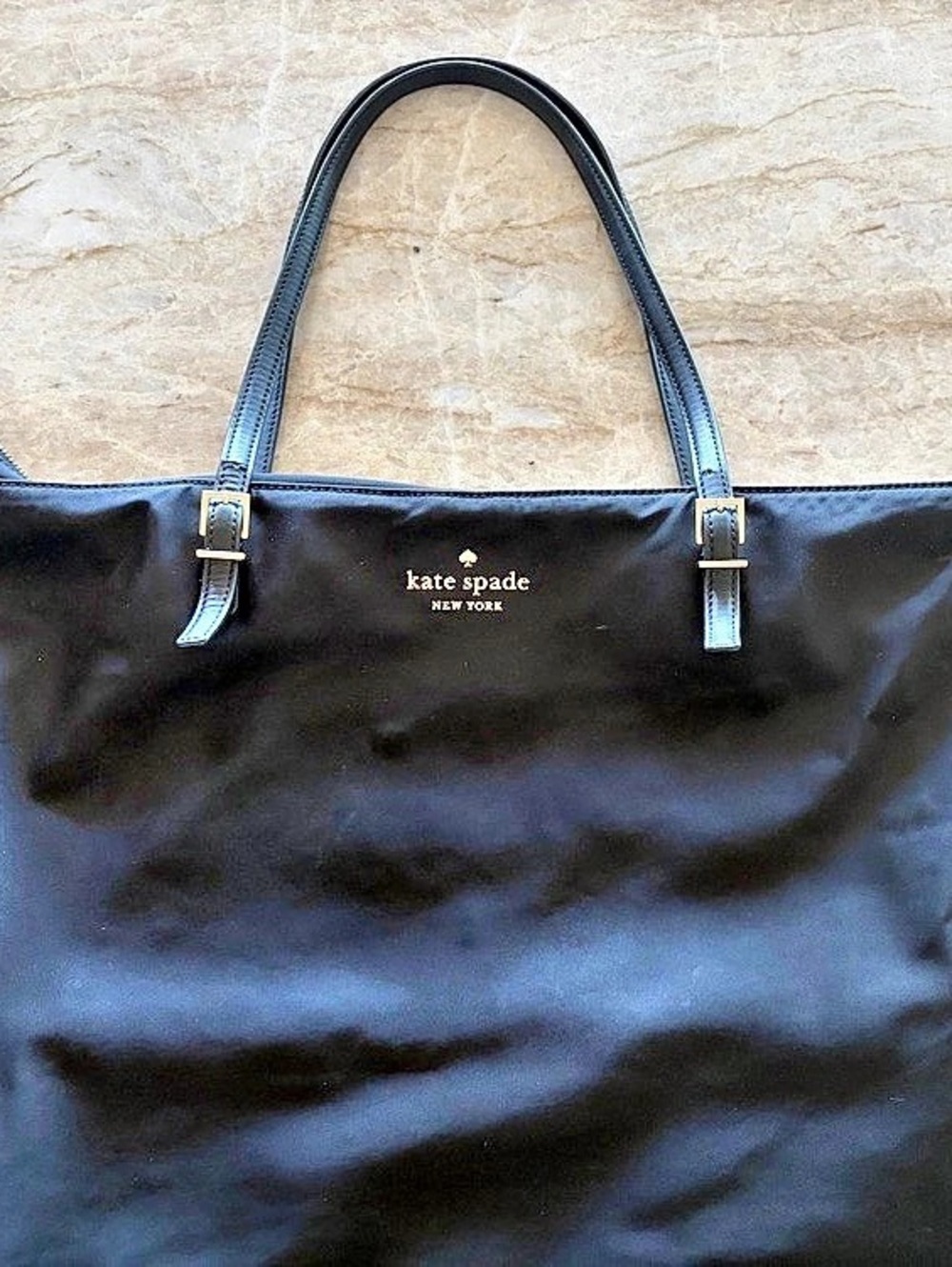 Kate Spade Black Nylon Tote Bag